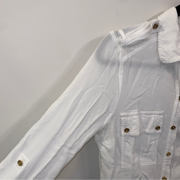 Michael Michael Kors Ladies White Button-Down Shirt Size Medium - Picture 2 of 7